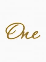 Акриловый топпер "ONE" золото