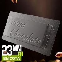 Форма для шоколада ПЛИТКА ДЛЯ ДУБАЙСКОГО ШОКОЛАДА с надписью Dubai chocolate