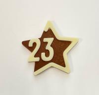 Табличка шоколадная 23 звезда