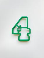 Вырубка для пряника "Цифра 4" высота  8 см