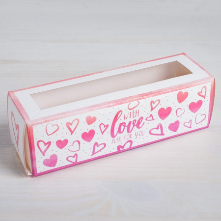 Коробка  "Just for you" , 18х5,5х5,5 см.