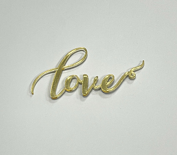 Акриловый топпер "Love" золото