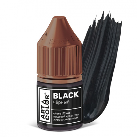 Гелевый жирорастворимый краситель Art Color Choco Черный 12 мл
