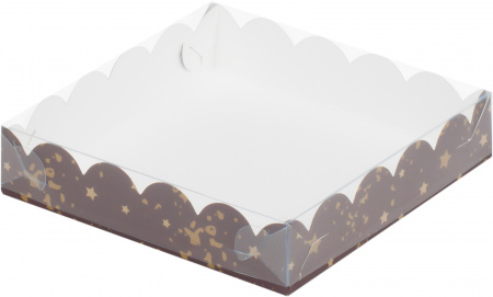 Коробка с прозрачной крышкой 12 × 12 × 3 см Звездное небо
