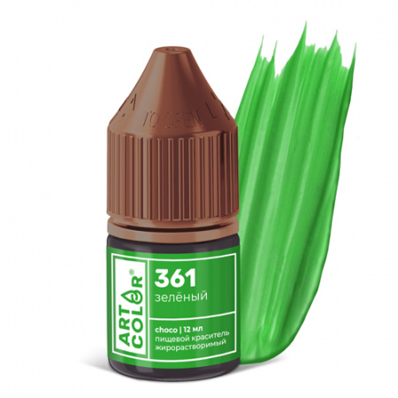Гелевый жирорастворимый краситель Art Color Choco Зеленый 12мл