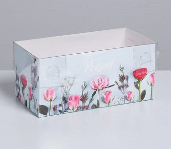 Коробка для 2 капкейков Present, 16 × 8 × 7,5 см