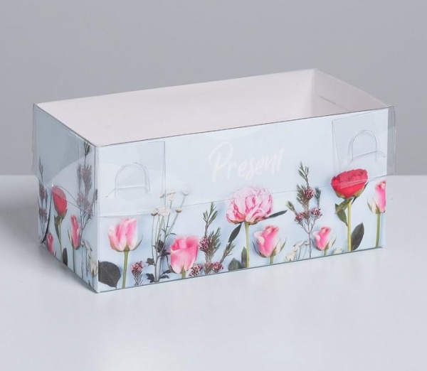 Коробка для 2 капкейков Present, 16 × 8 × 7,5 см
