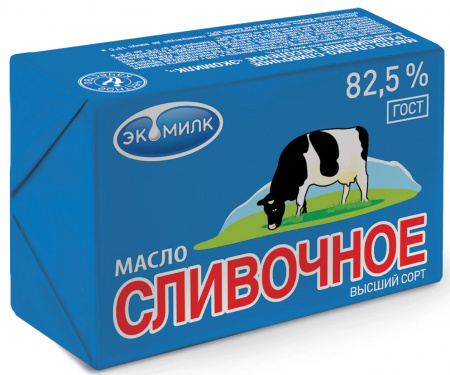 Масло сливочное Экомилк 82,5% 450 г