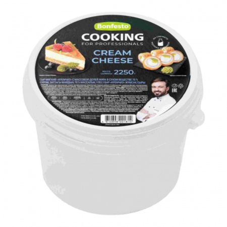 Сыр мягкий сливочный «Кремчиз» 70% 2.25 кг, COOKING Кукинг
