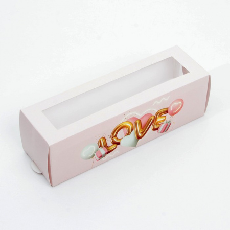 Коробка для макарон Love, 18 х 5.5 х 5.5 см