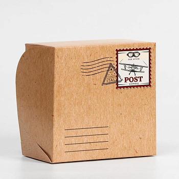 Коробка складная, двухсторонняя "Post office" 16 х 16 х 10 см