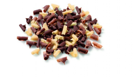 Шоколадная стружка завитки, мраморная , Callebaut, 50гр