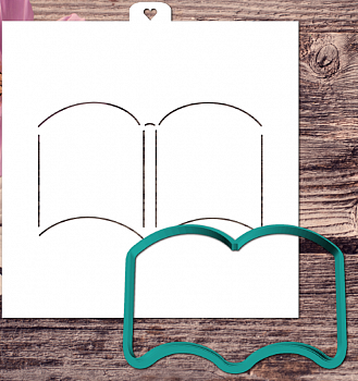 Форма для пряников с трафаретом "Книга"