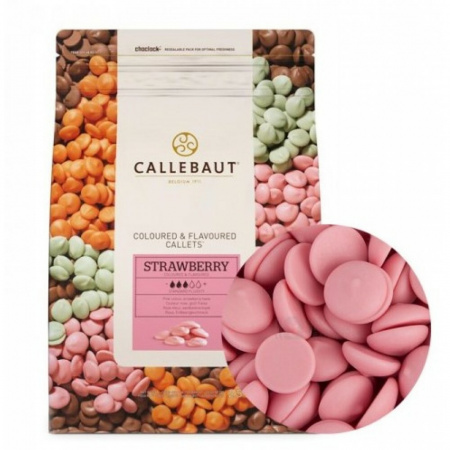 Клубничный шоколад розовый Callebaut Бельгия 250гр