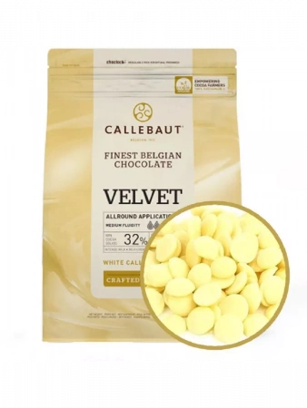 Белый шоколад Velvet Вельвет 32% пониженное содерж. сахара, Callebaut, Бельгия 100гр