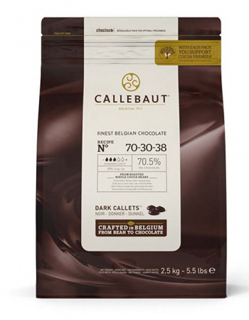 Горький шоколад 70,5%, Callebaut, Бельгия 200гр