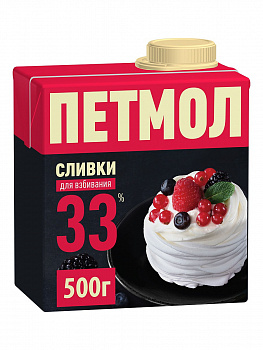 Сливки Петмол 33% 0,5л