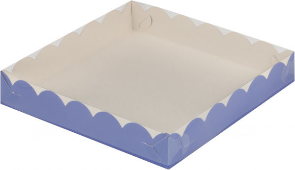 Коробка с прозрачной крышкой 12 × 12 × 3 см Лавандовая