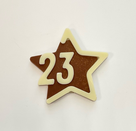 Табличка шоколадная 23 звезда