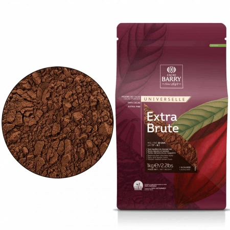 Какао порошок "Extra Brute" Брют Cacao Barry алкализированный 100 гр